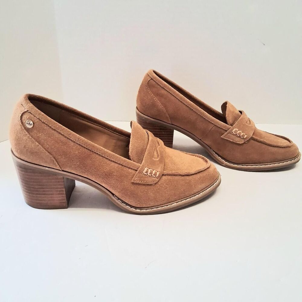 Hush Puppies Lolly Pumps Women's Size 8M Brown Suede Leather